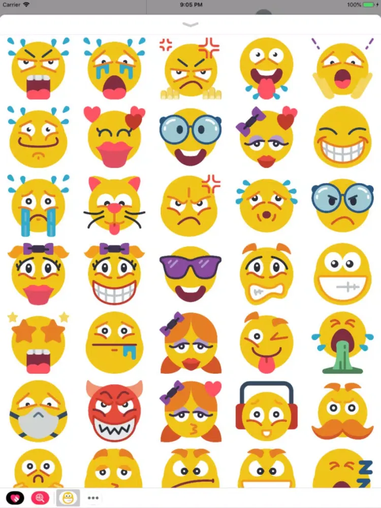 100 Emoji Stickers! iPad 应用截图