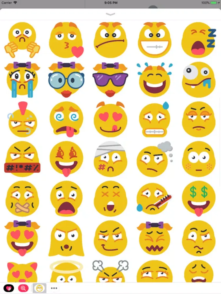 100 Emoji Stickers! iPad 应用截图