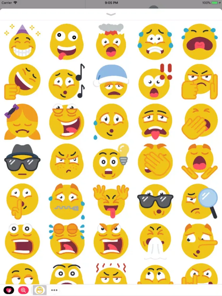 100 Emoji Stickers! iPad 应用截图