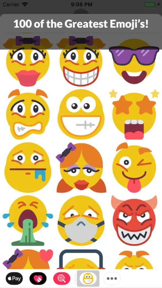 100 Emoji Stickers!应用截图