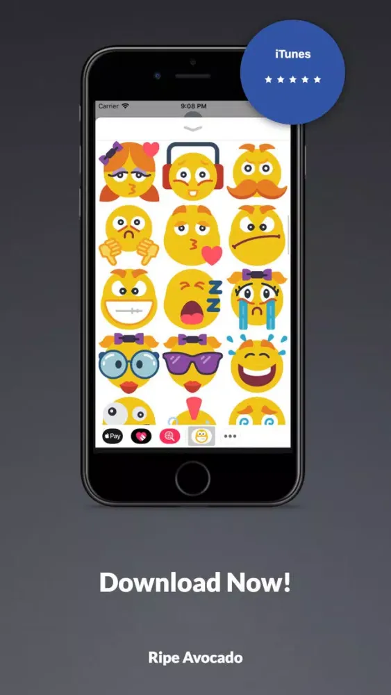 100 Emoji Stickers!应用截图
