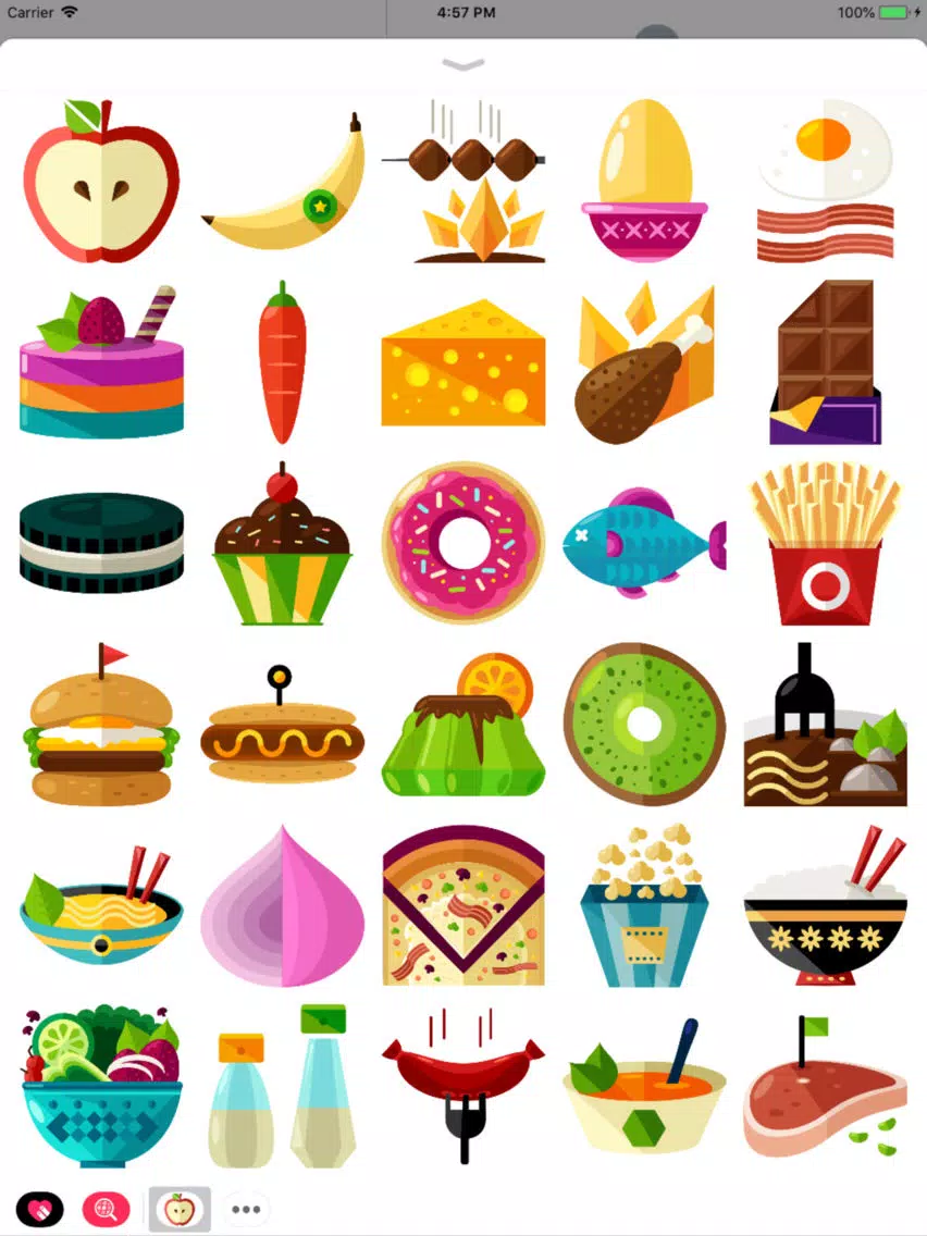 Fruit and Food Stickers iPad  Screenshots