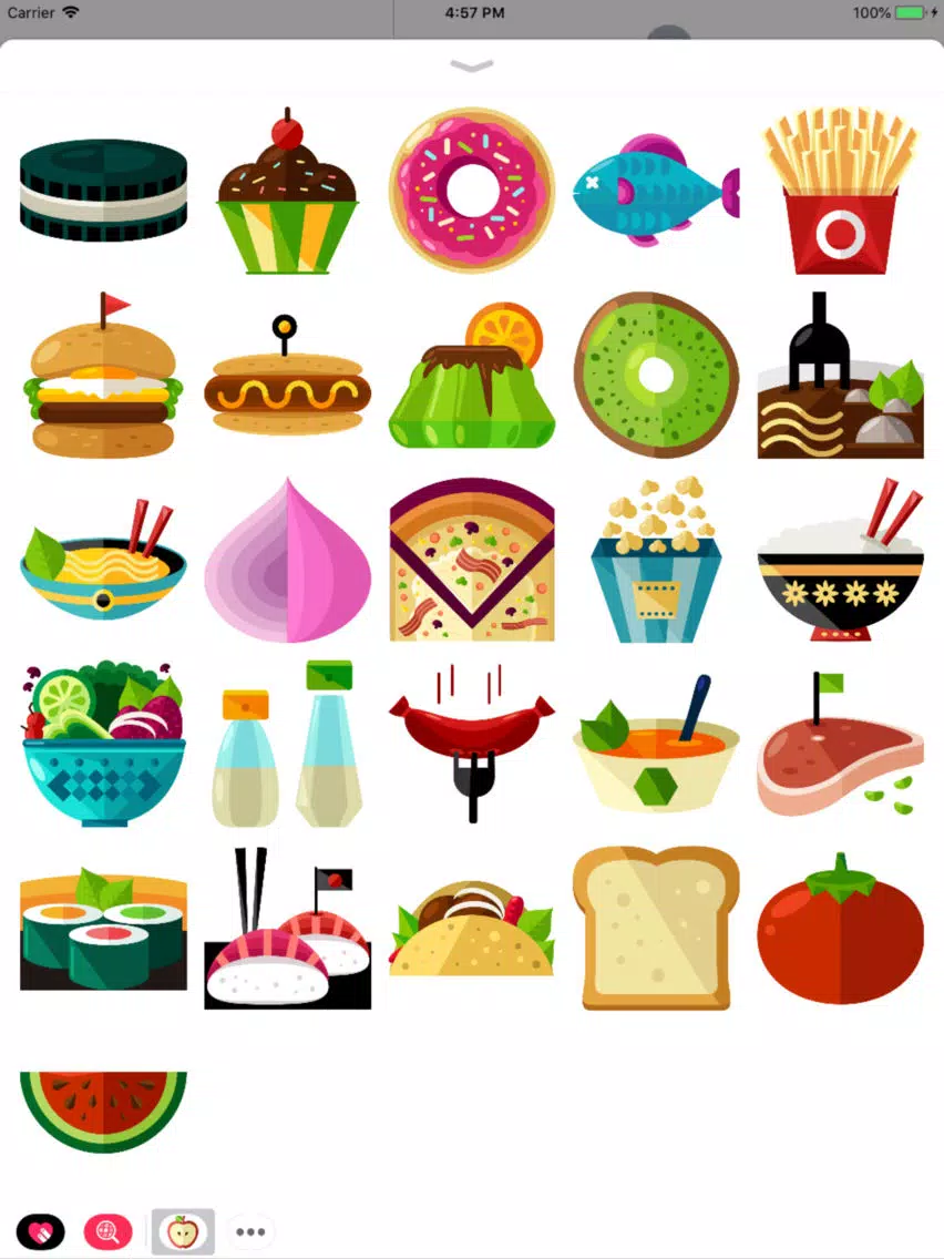 Fruit and Food Stickers iPad  Screenshots