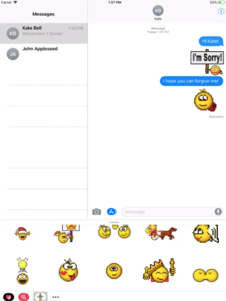 Retro Smileys Sticker Pack 2 iPad  سکرین شاٹس