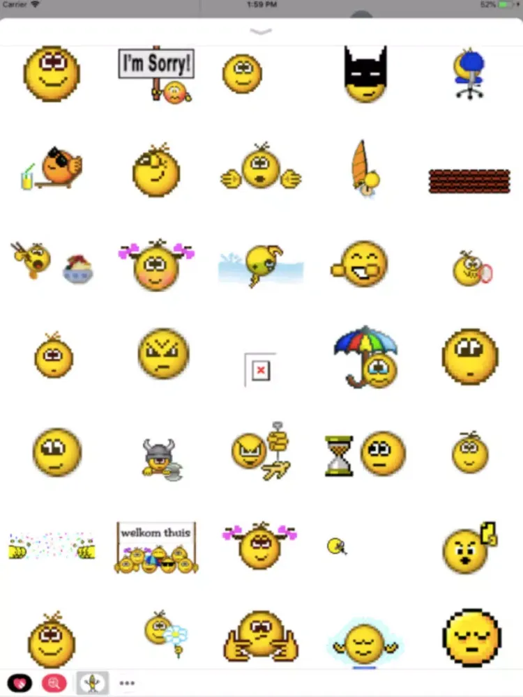 Retro Smileys Sticker Pack 2 iPad  سکرین شاٹس