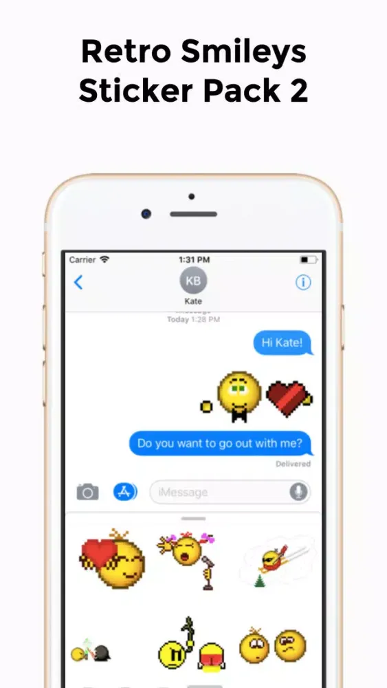 Retro Smileys Sticker Pack 2 سکرین شاٹس