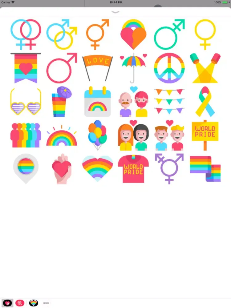 Ảnh chụp màn hình của World Pride Stickers iPad 