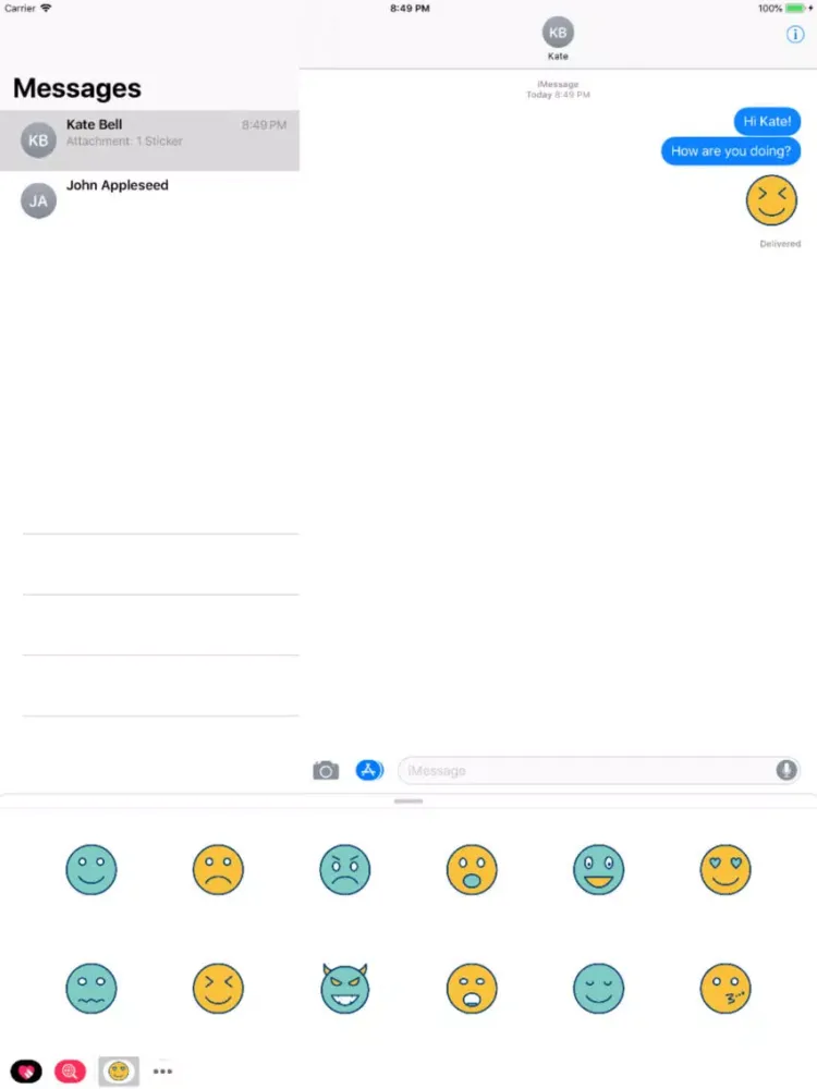 Smileys for iMessage iPad  سکرین شاٹس