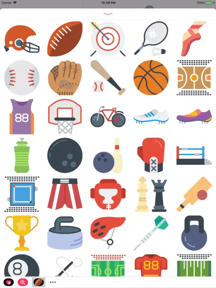 Ảnh chụp màn hình của Sports Emojis iPad 