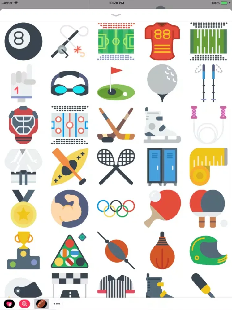 Ảnh chụp màn hình của Sports Emojis iPad 