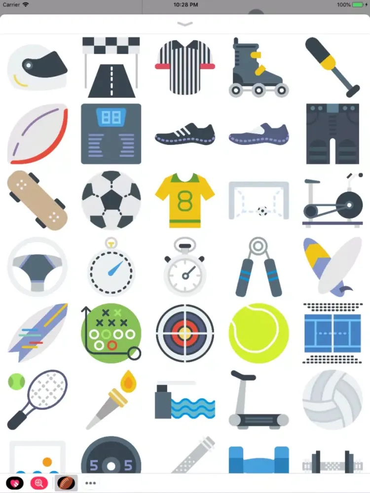 Ảnh chụp màn hình của Sports Emojis iPad 