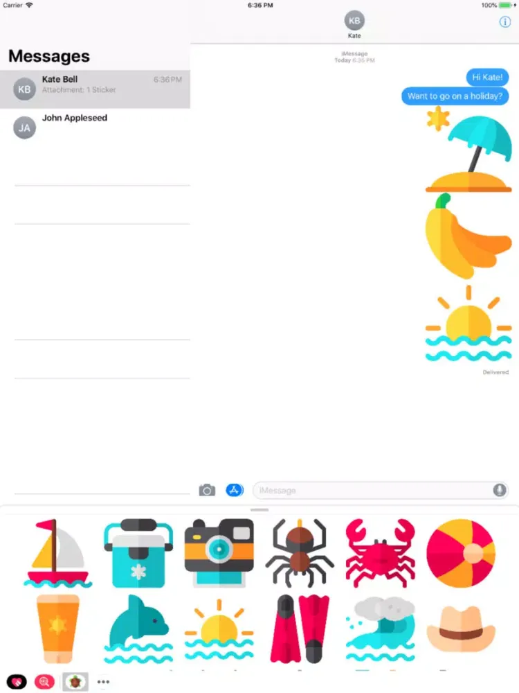 Zrzuty ekranu Tropical Sticker Pack iPad 