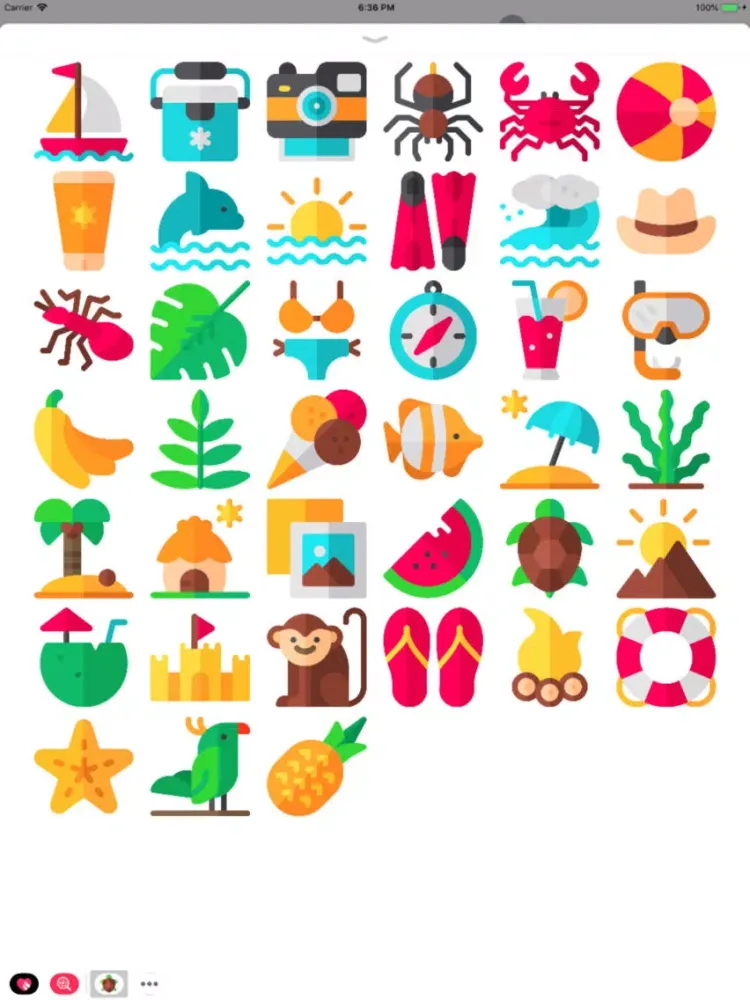 Zrzuty ekranu Tropical Sticker Pack iPad 