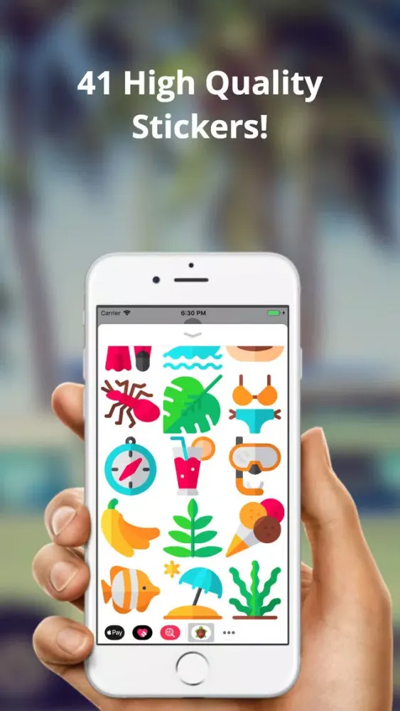 Zrzuty ekranu Tropical Sticker Pack