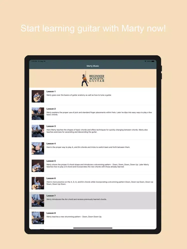 Captures d'écran de Beginner Acoustic Guitar iPad 