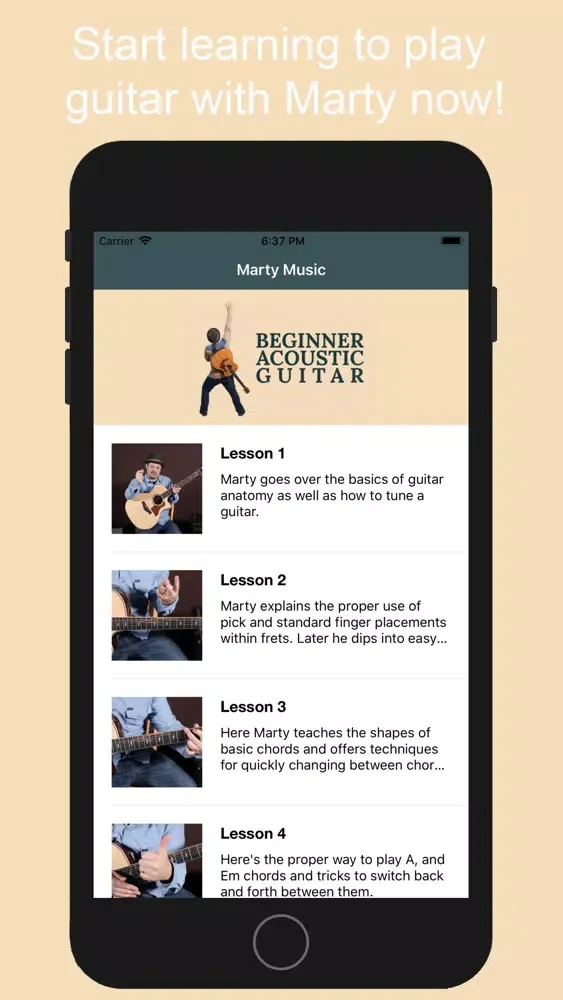 Captures d'écran de Beginner Acoustic Guitar