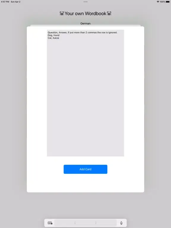 Скриншоты Panda with Your Own Wordbook iPad 