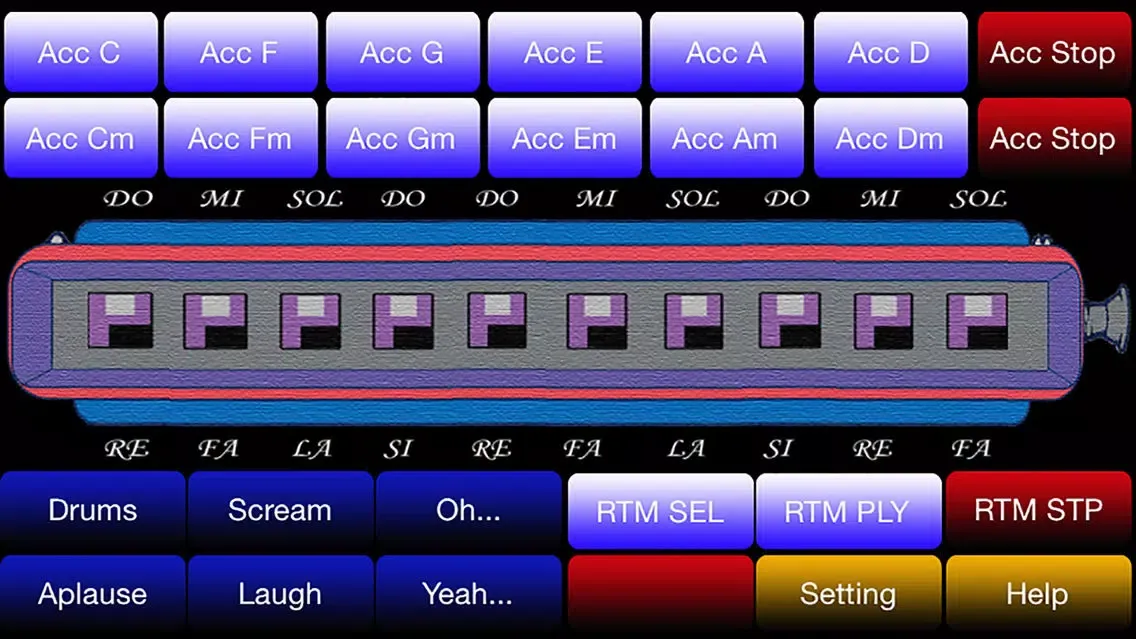 Capturas de pantalla de harmonica simulator