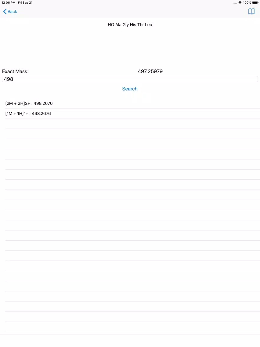 Peptide Ion Calculator iPad 应用截图