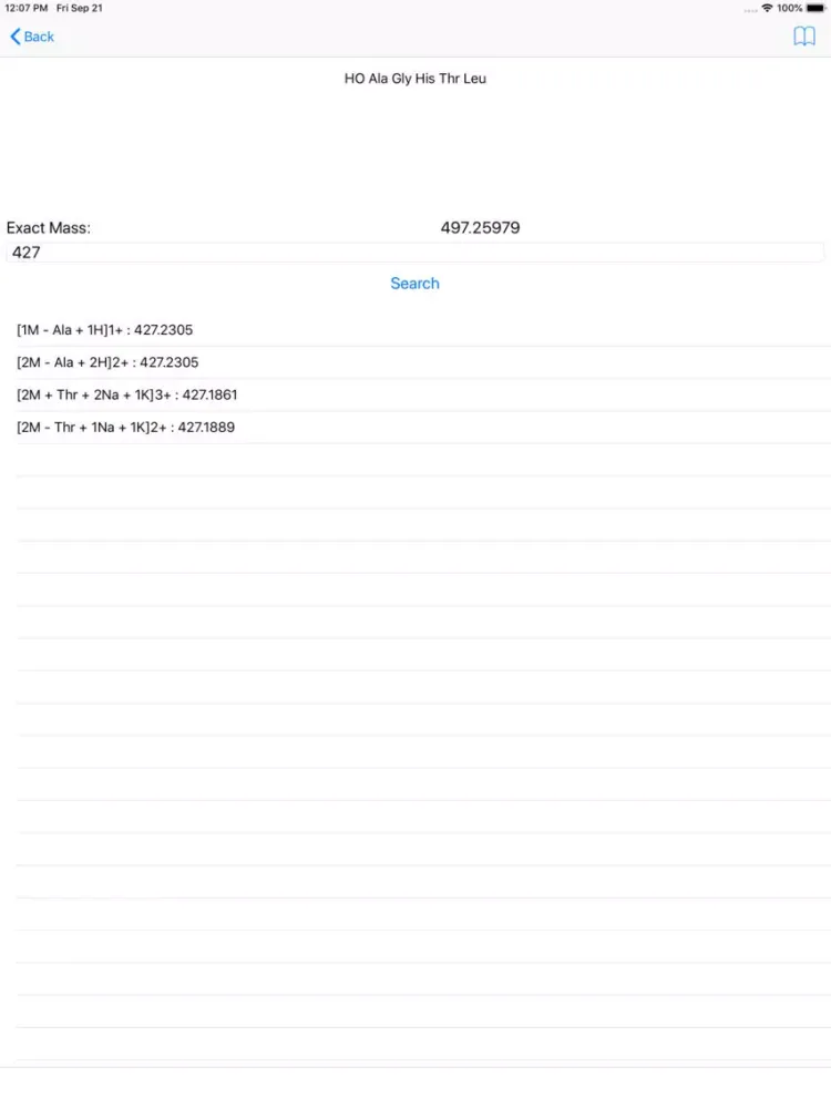 Peptide Ion Calculator iPad 應用截圖