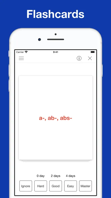 Ảnh chụp màn hình của Flashcards for GRE vocabulary