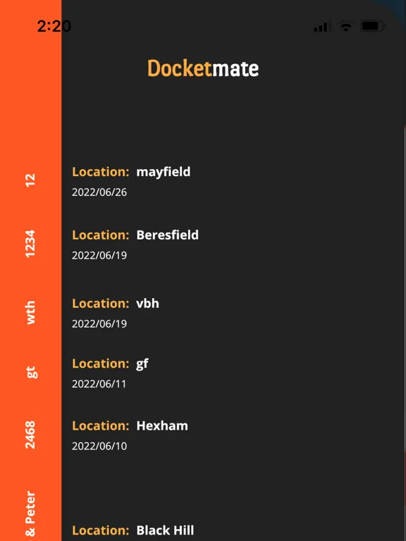 Docketmate iPad  স্ক্রিনশট