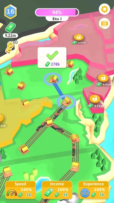 Train Empire: Connect Railroad سکرین شاٹس