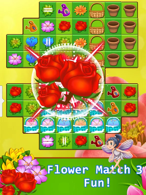 Tangkapan skrin Blossom Garden - Free Flower Blast Match 3 Puzzle iPad 