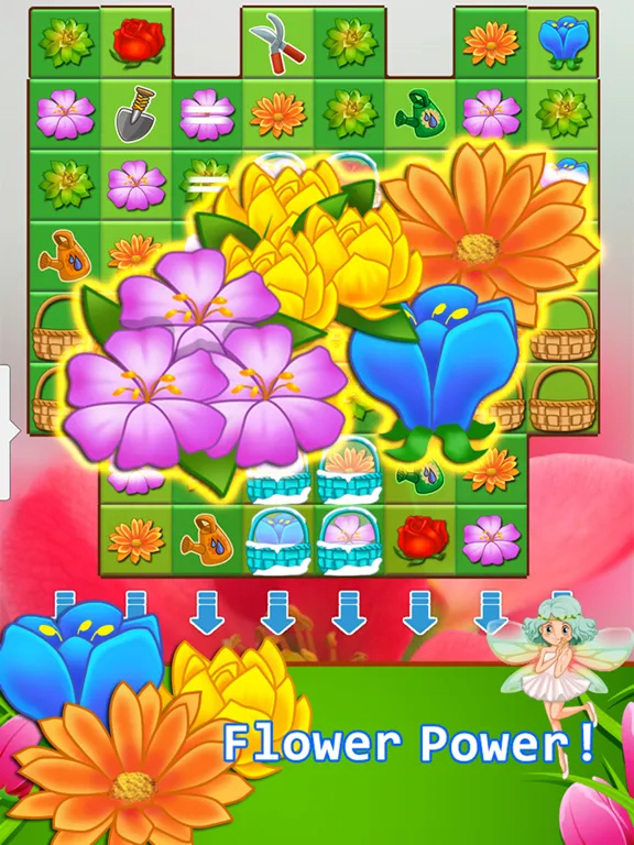Tangkapan skrin Blossom Garden - Free Flower Blast Match 3 Puzzle iPad 