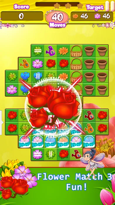 Tangkapan skrin Blossom Garden - Free Flower Blast Match 3 Puzzle