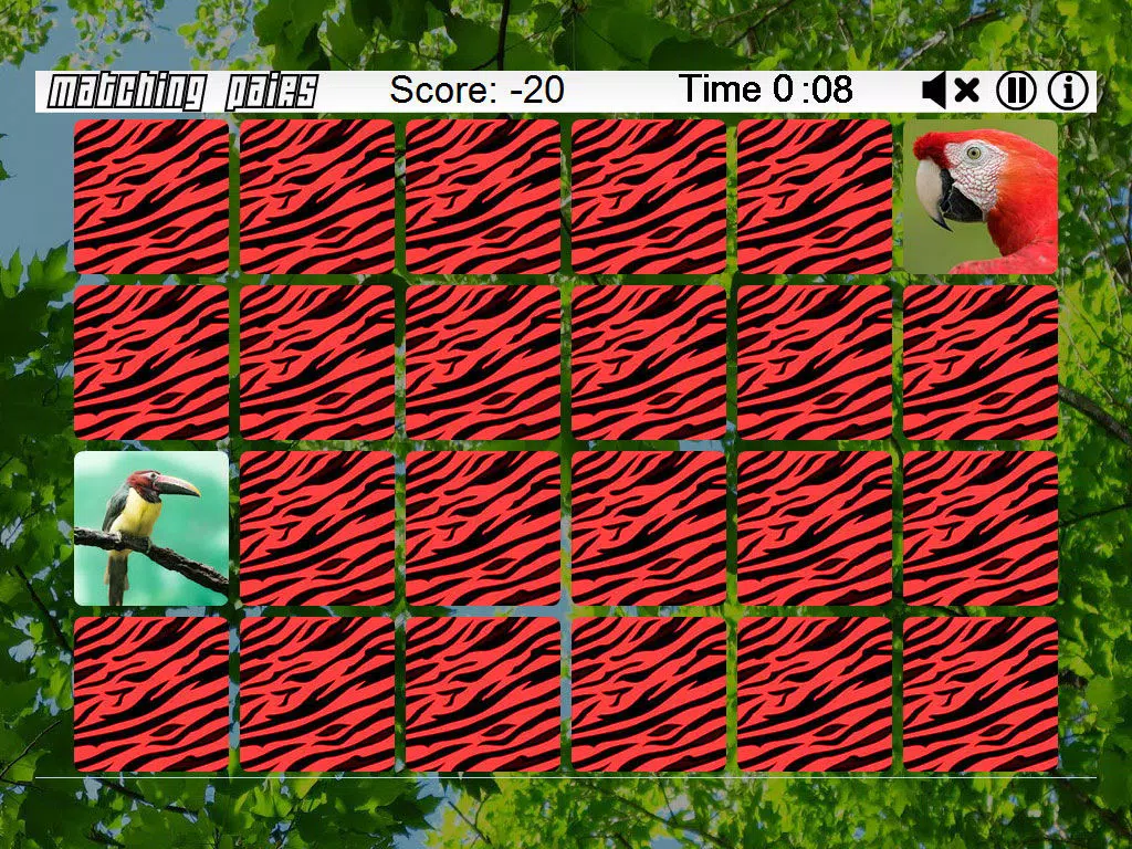 ภาพหน้าจอของ Matching Pairs (Amazon Tropical Rainforest) iPad 