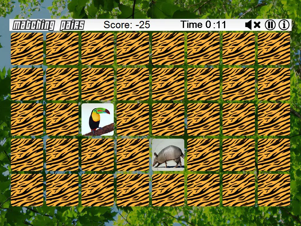 ภาพหน้าจอของ Matching Pairs (Amazon Tropical Rainforest) iPad 