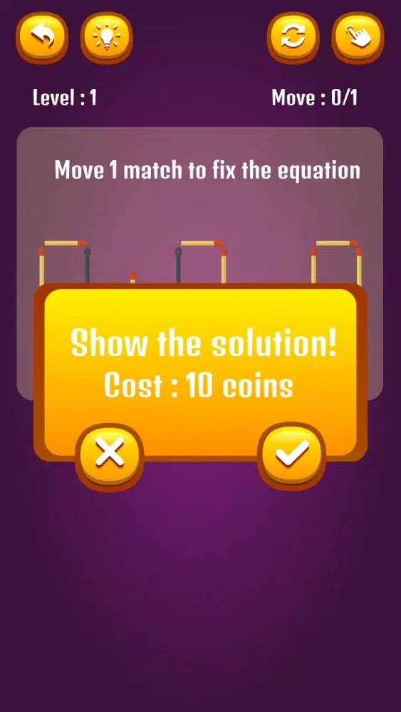 Capturas de pantalla de Matchstick Math Puzzle Game