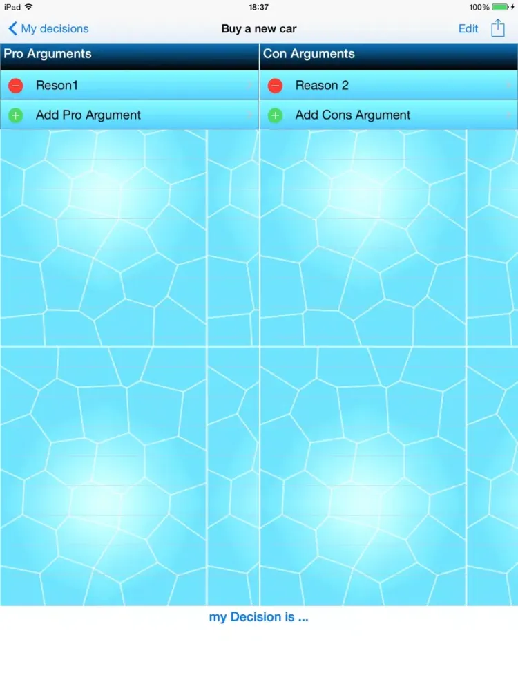 myDecisions - Decision Helper iPad  स्क्रीनशॉट
