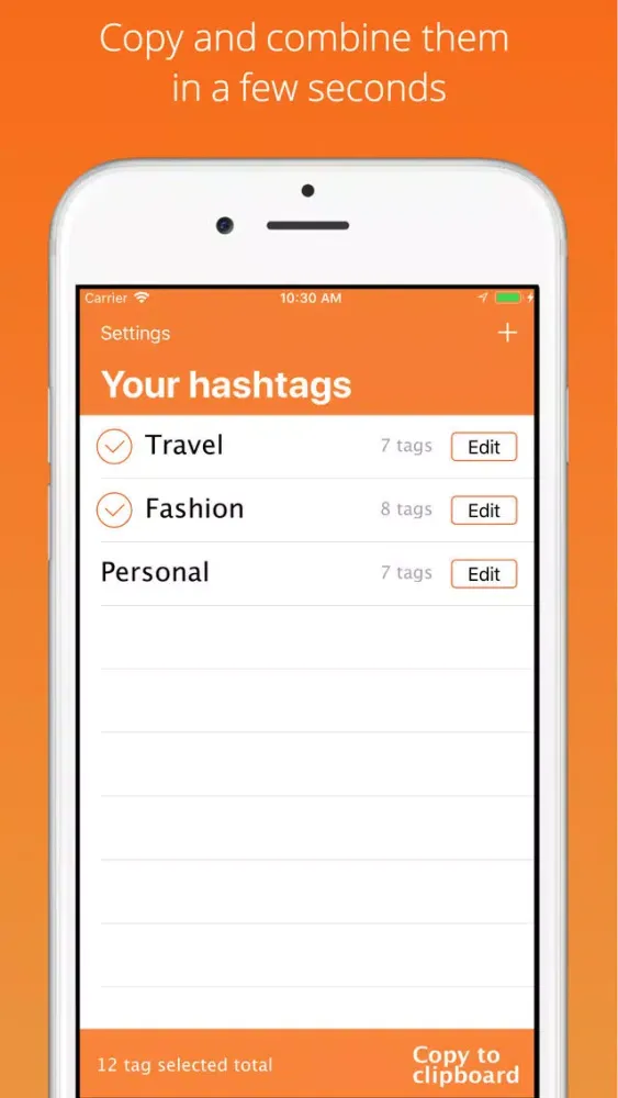 Hashtag Helper for Instagram سکرین شاٹس