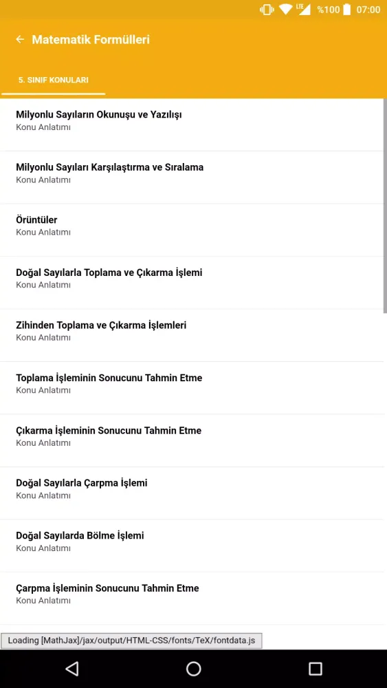 Capturas de pantalla de Matematik Formülleri 2019