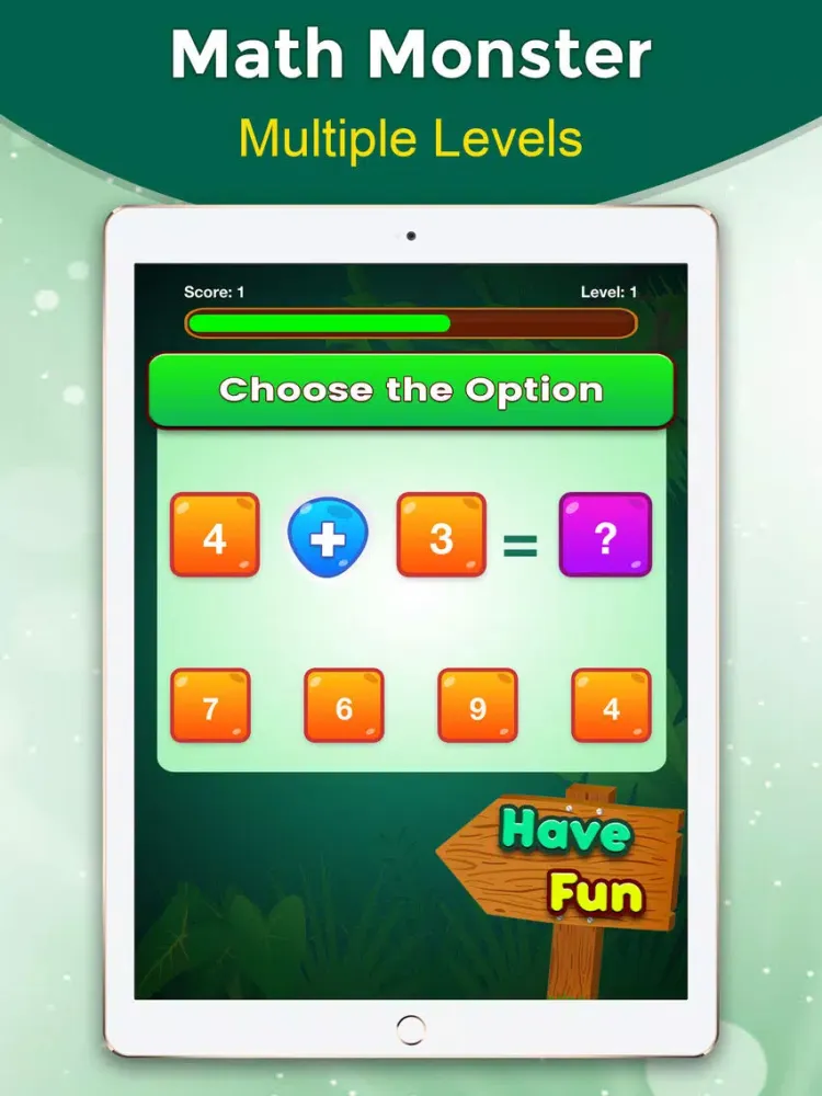 Math Fun Monsters iPad 應用截圖