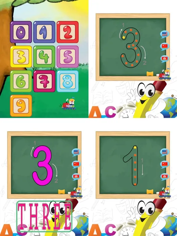 Ảnh chụp màn hình của 學前兒童學寫字,數字,英文字母和漢字 iPad 