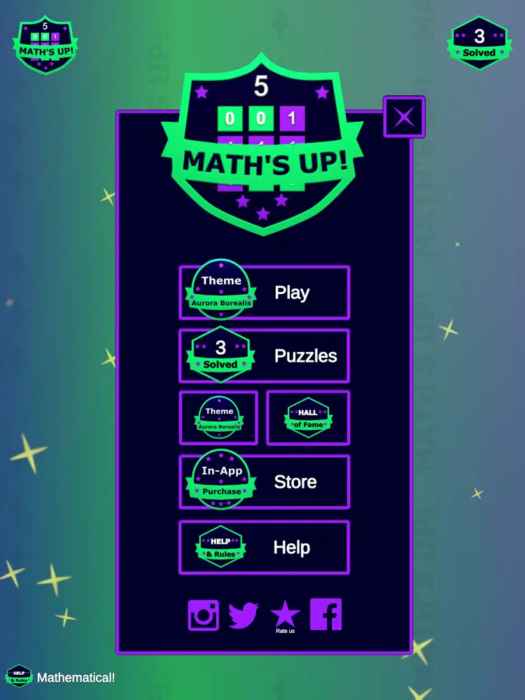 Tangkapan skrin Math's Up iPad 