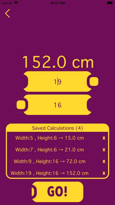 Tangkapan skrin Math: Triangle Area Calculator