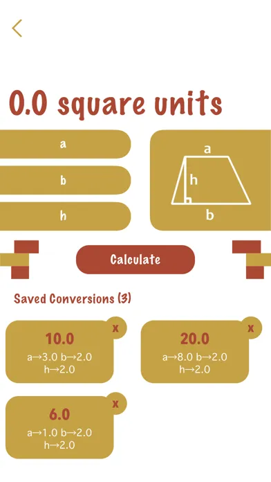 Capturas de tela do Trapezoid Area Calculator