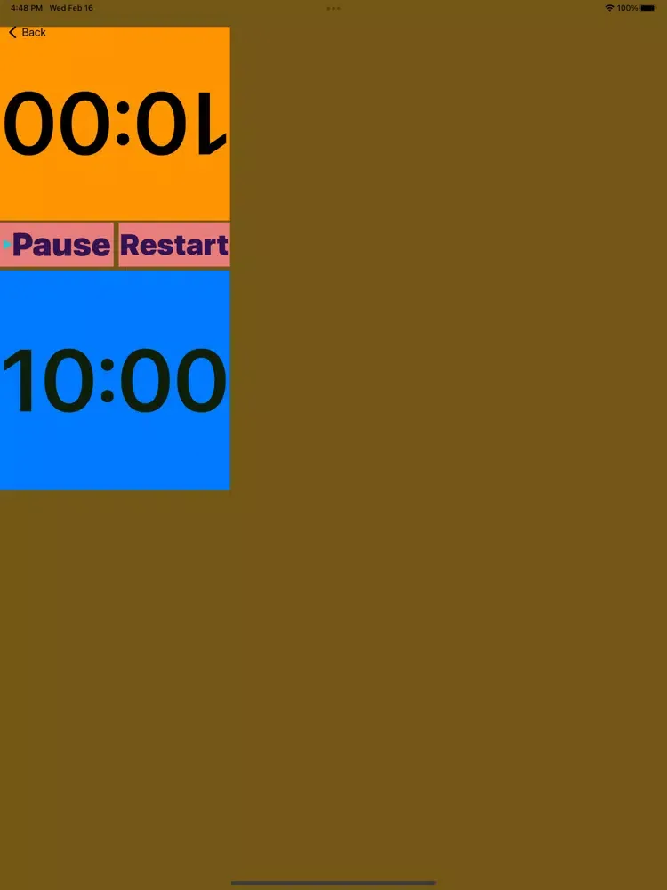 Chess Time Clock iPad  스크린샷