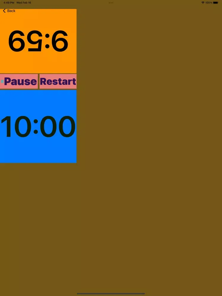 Chess Time Clock iPad  스크린샷