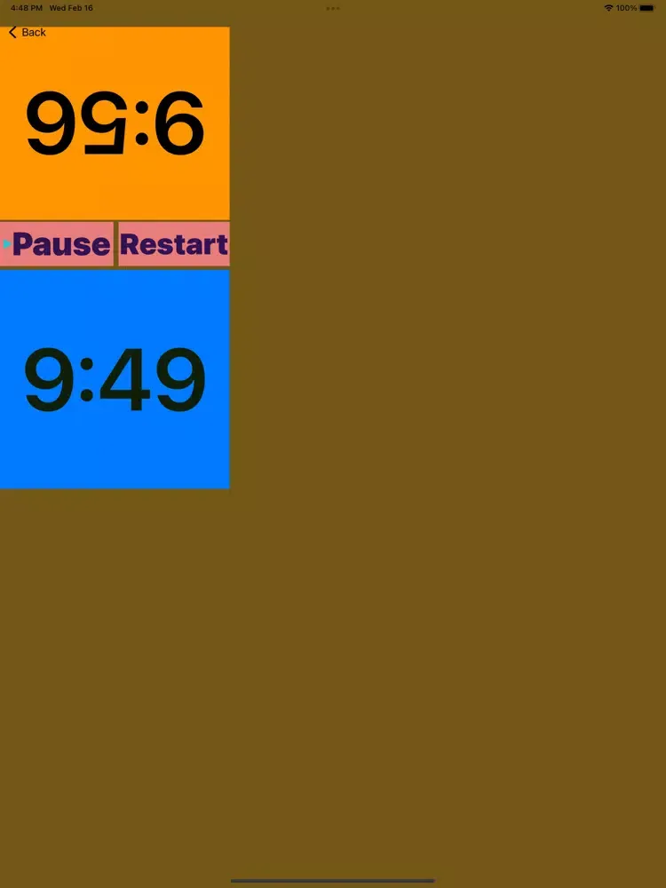 Chess Time Clock iPad  스크린샷