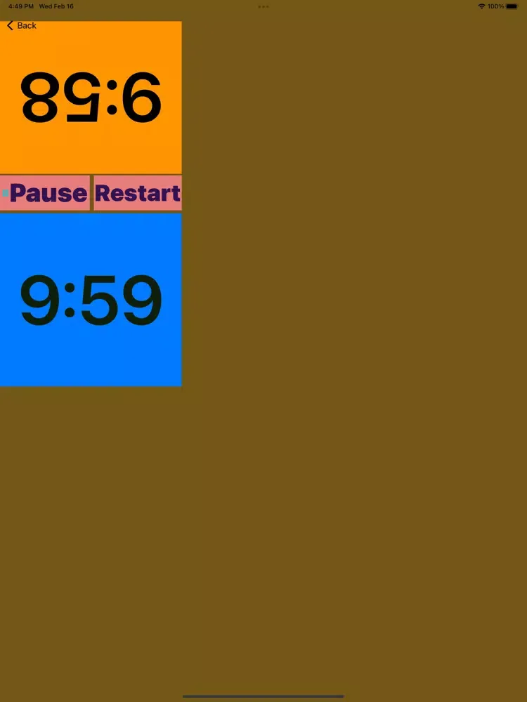 Chess Time Clock iPad  스크린샷
