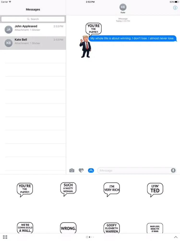 Trump Stickers Pack iPad  Ekran Görüntüleri