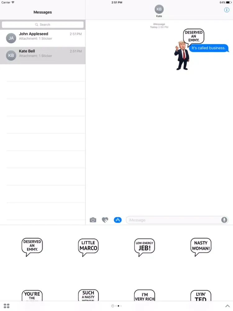 Trump Stickers Pack iPad  Ekran Görüntüleri
