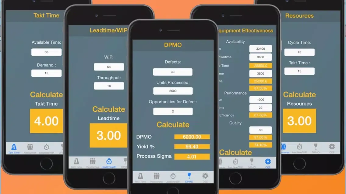 Lean 6σ Calc Kit Screenshots