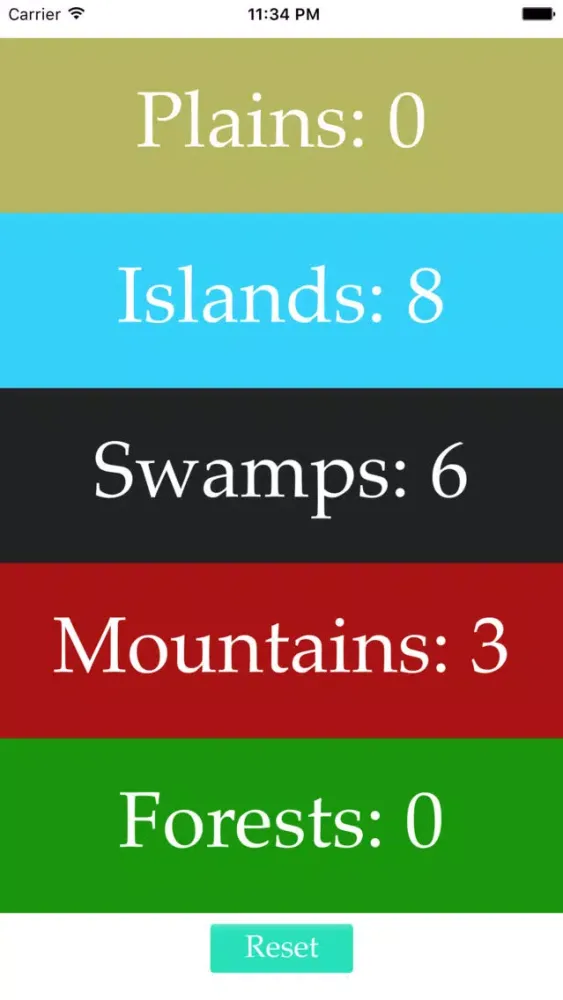 MTG Mana Calculator Screenshots