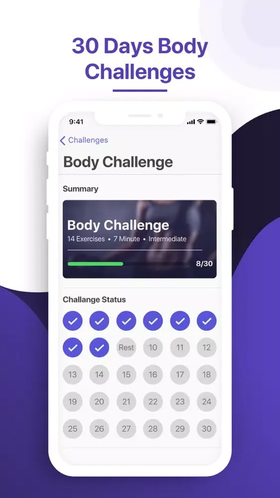 Tangkapan skrin Body Challenges - Fit At Home